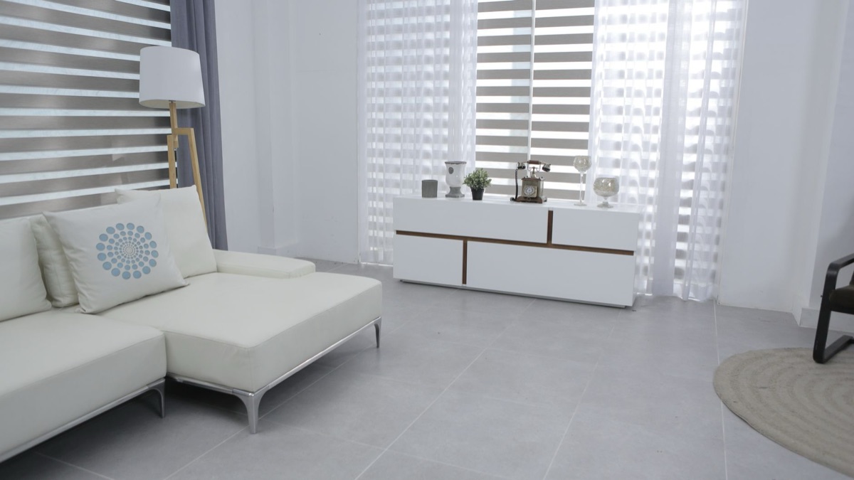 A modern and stylishly designed living room showcasing professional interior design