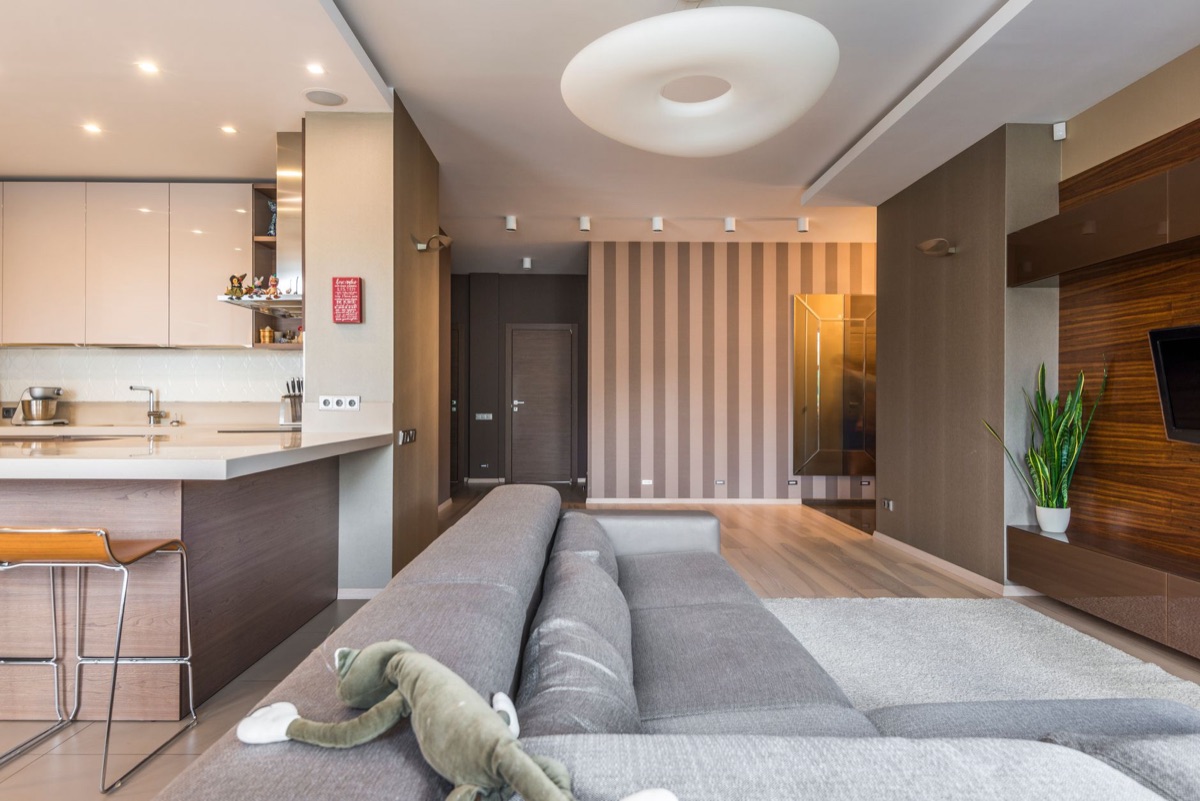 interno di un soggiorno moderno e lussuoso