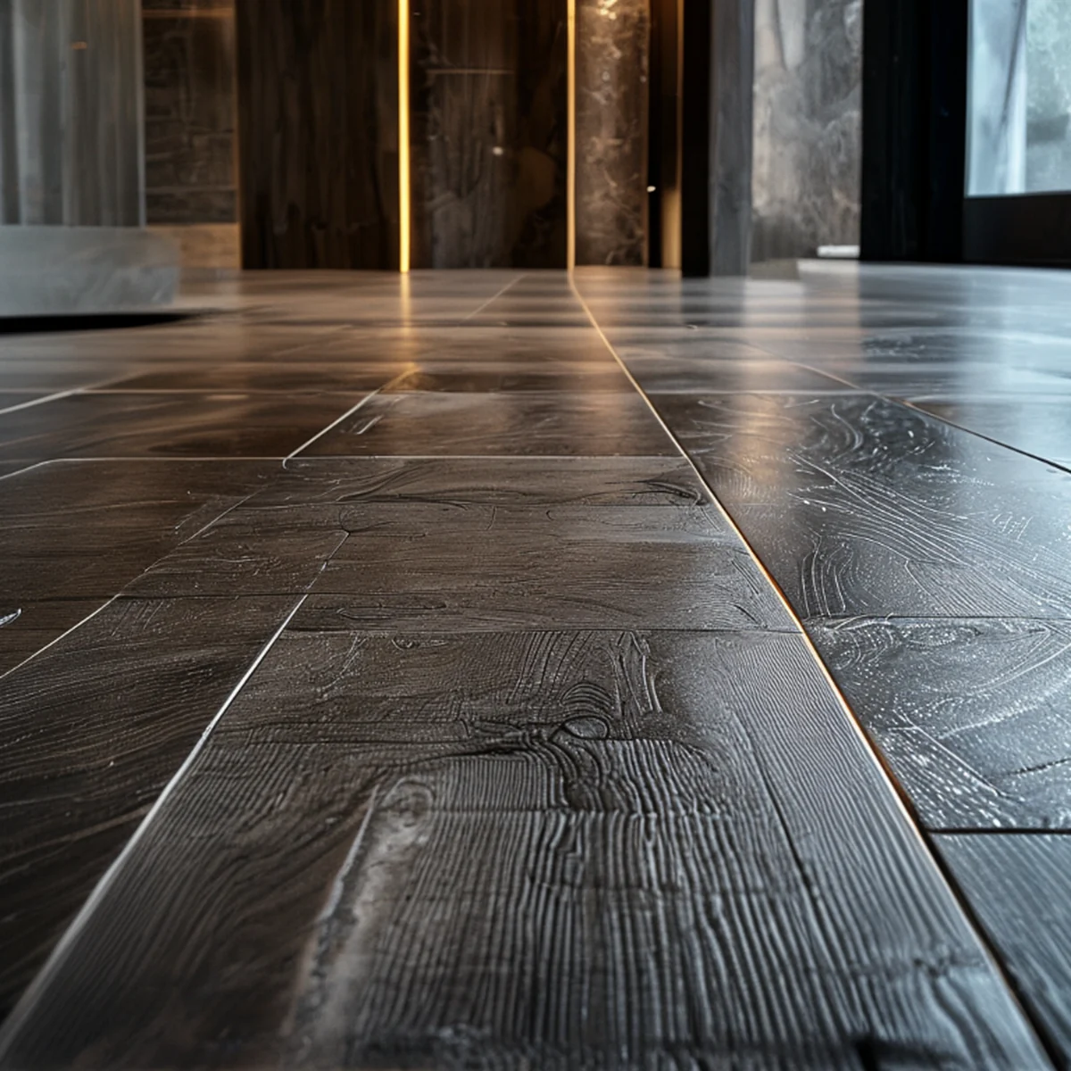 Close-up view of premium interior construction finishing details