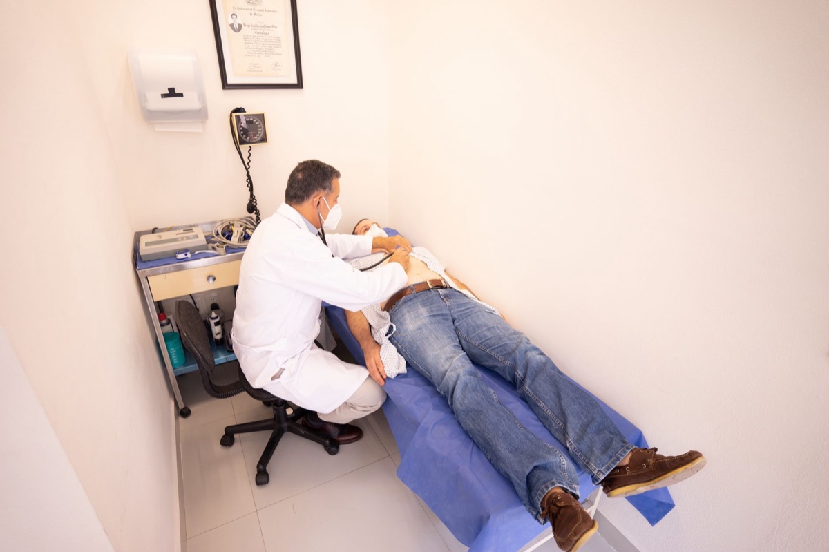 doctor's office with medical equipment