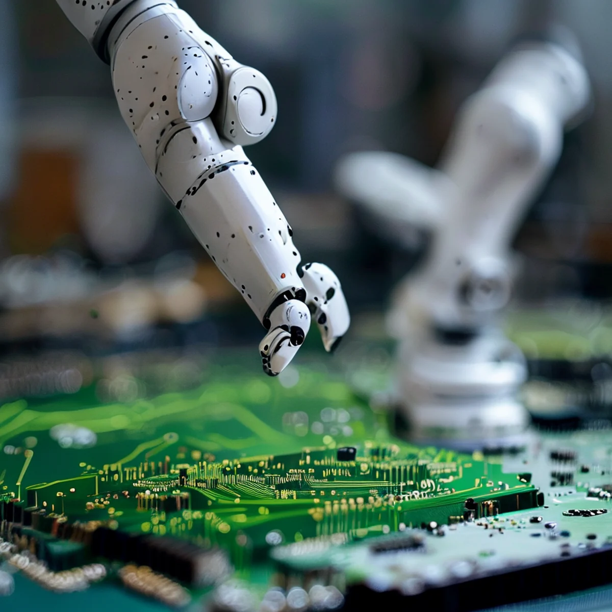 robotic arm in high tech lab