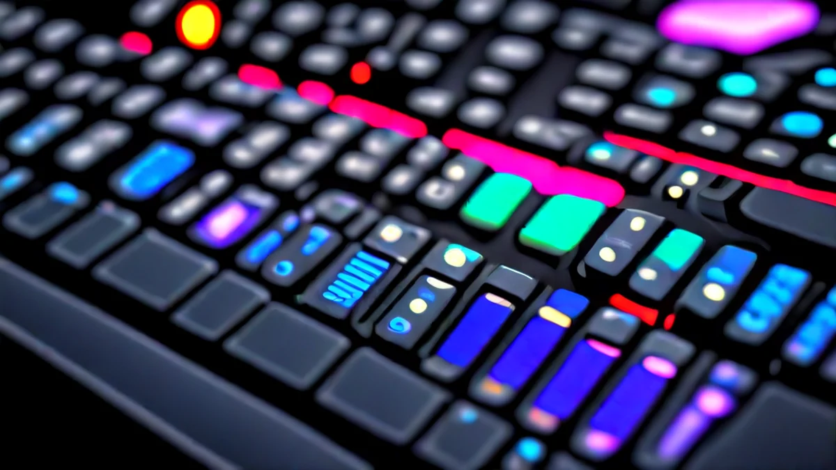 Clavier de jeu mécanique à LED avec touches colorées et éclairage personnalisable