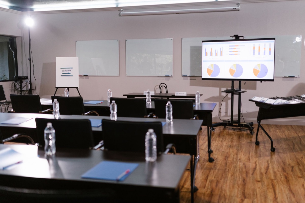 Medical office with whiteboards and charts